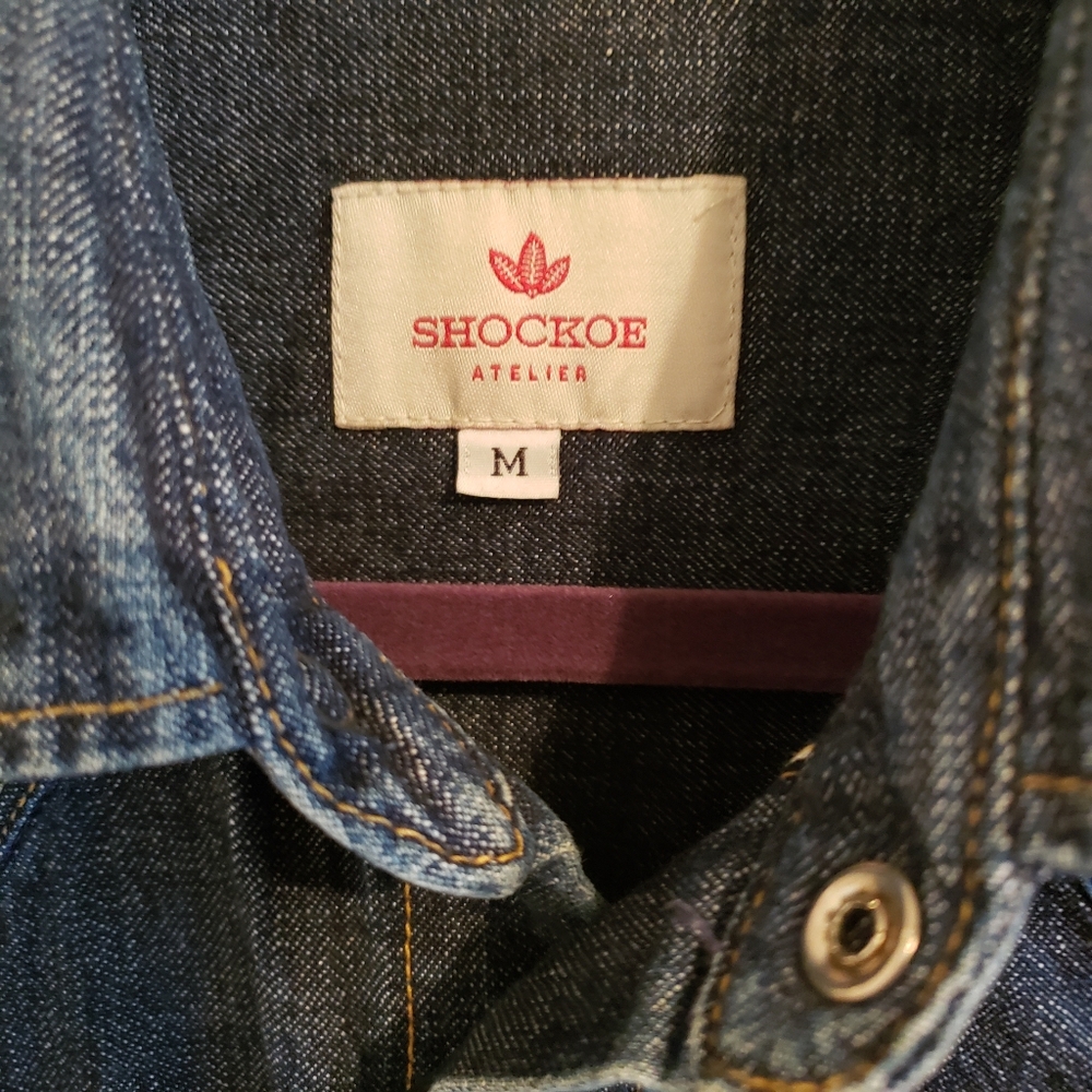 Shockoe Atelier M Japanese Denim Selvedge Western Pearl Snap Shirt Easy Co. - Picture 2 of 13